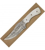 Knife Blade Damascus Bowie Blade - Factory Second