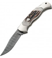 Boker Damascus Stag Lockback