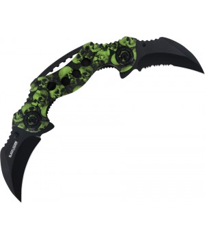 Black Legion Green Eyed  Double Assist Kerambit