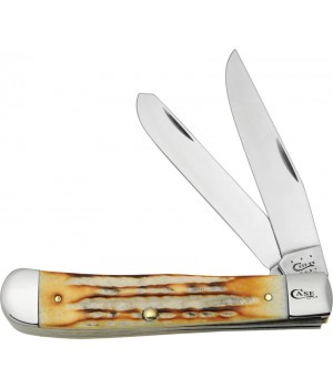 Case Trapper Deep Canyon Jigged Burnt Natural Bone