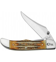 Case Mid-Folding Hunter Deep Canyon Jigged Burnt Natural Bone