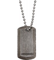 Grindworx Damascus Steel Dog Tag