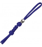 Grindworx Polished  Metal Skull Bead w/ Royal Blue Cord Lanyard