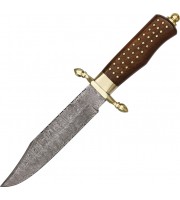 Damascus Brass Pin Bowie