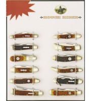 Rough Rider Twelve Piece Amber Jigged Bone Pocket Knife Set