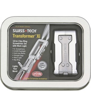 Swiss Tech Transformer Xi 
12-in-1 Keyring Screwdriver Set with Dual Work Lights