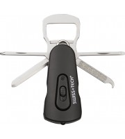 Swiss Tech 8-in-1 Swivel Tool 
with Bottle Opener