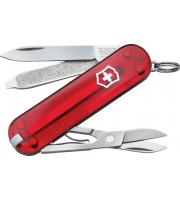 Victorinox Classic Ruby 
Translucent handles