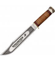 Winchester Bowie Leather/Stag 
Handle