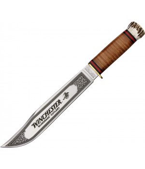 Winchester Bowie Leather/Stag 
Handle