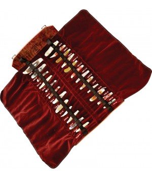 Case  Salesman's Sample Roll Collection of 24 Knives