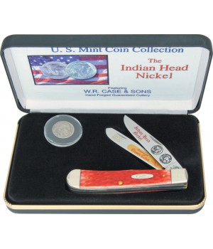 Case Indian Head Nickel Trapper Set