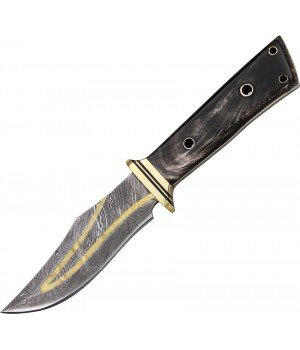 Damascus Hunter Black Horn